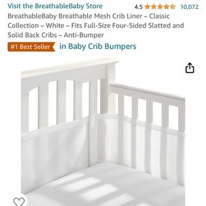 Breathable Mesh Crib Liner